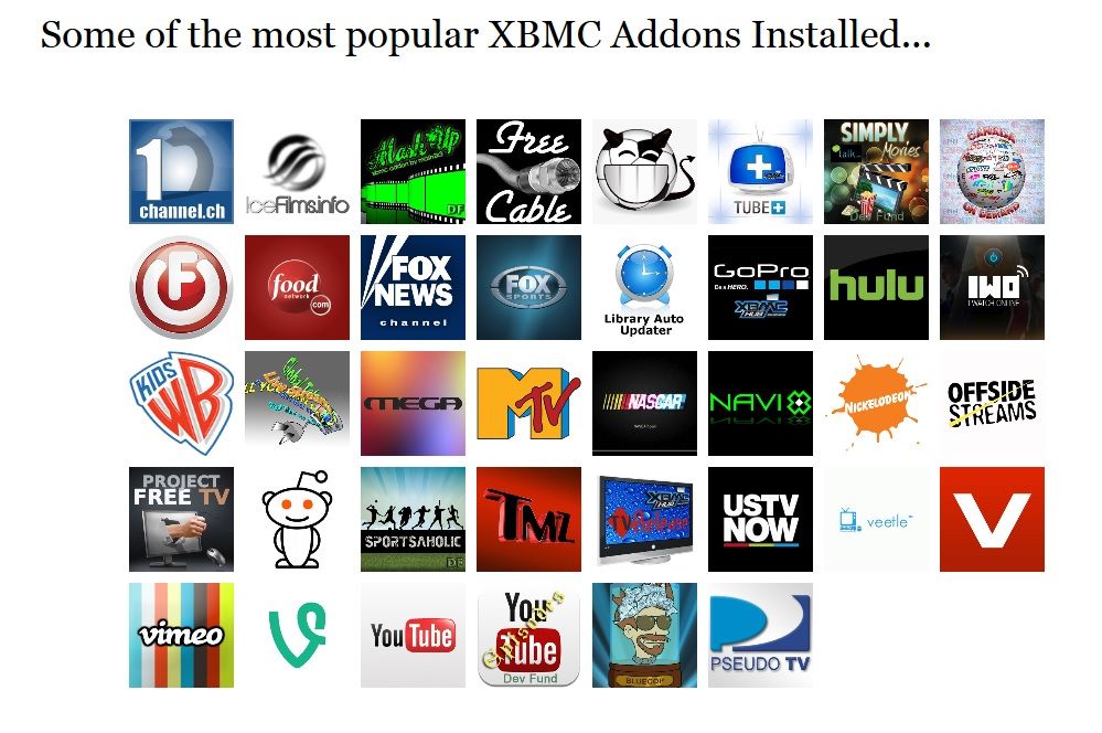 More than 500 XBMC Addon Available!