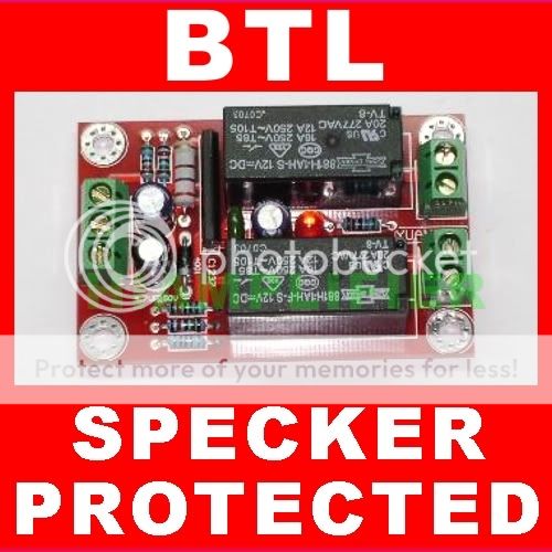 BTL/Stereo Speaker Protector Board Dual Relay + uPC1237  
