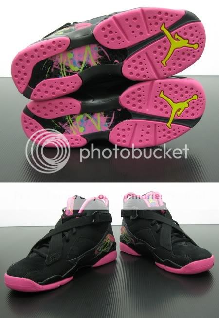 Nike Air jordan 8 VIII retro 2011 black / hot pink Y7 / W8.5  